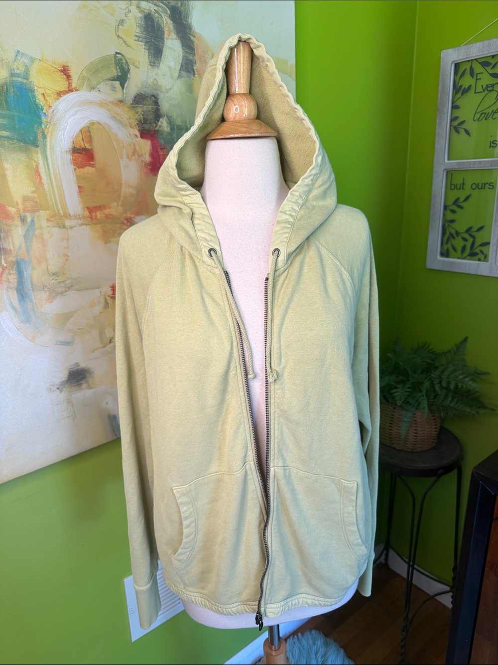 Toad&Co Light Green Zip Hoodie Jacket